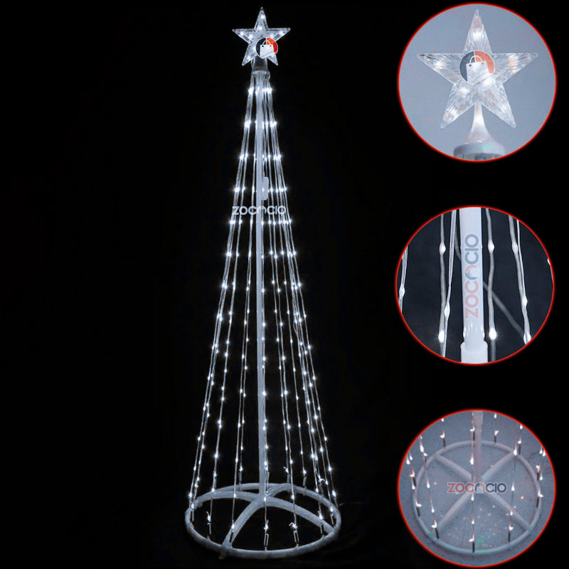 Arbol Conico Luces Navideño Armable 180cm