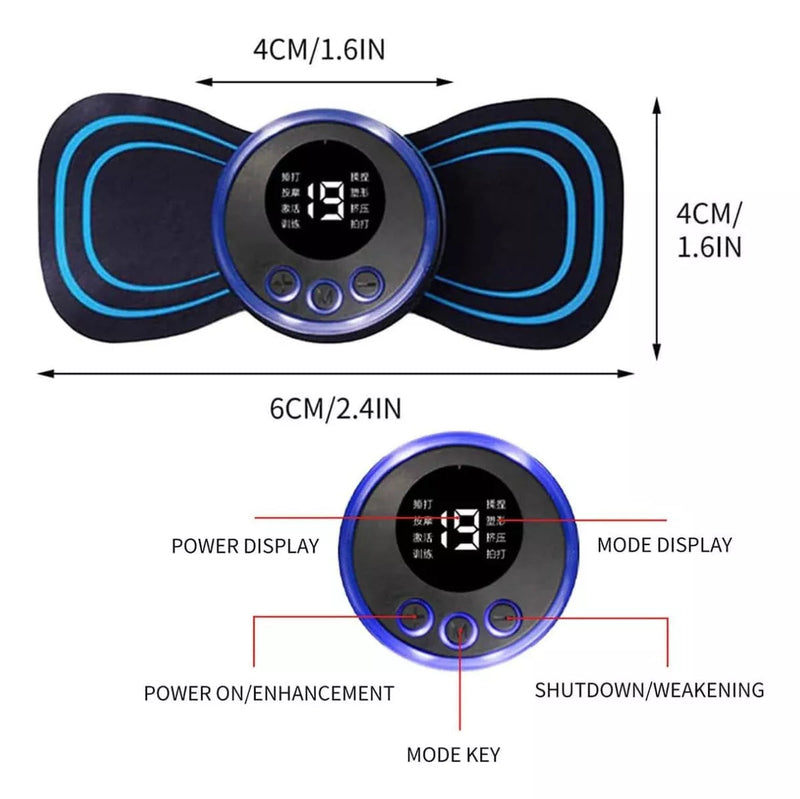 MINI MASAJEADOR PARCHE MARIPOSA