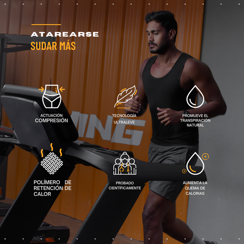 Camiseta fitness y deportiva de manga corta efecto sauna - Hombre Paga 1 y recibe 2