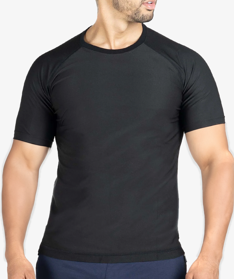 Camiseta fitness y deportiva de manga corta efecto sauna - Hombre Paga 1 y recibe 2