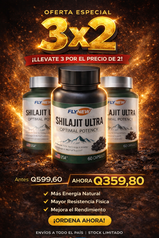 🔥🔥COMBO 3X2 SUPLEMENTO FLY NEW SHILAJIT ULTRA - ENVIO GRATIS🎁