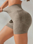 Shorts deportivos Push up Tono Solido X3