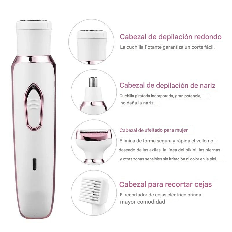 Depiladora Maquina Recargable 4 En 1