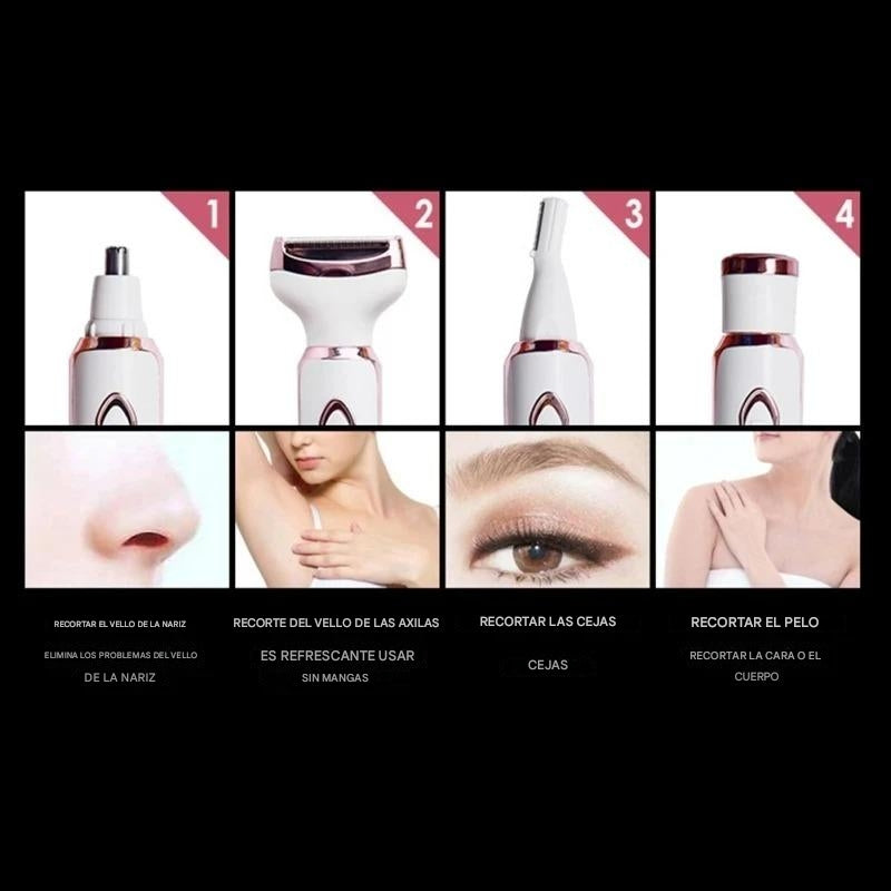 Depiladora Maquina Recargable 4 En 1